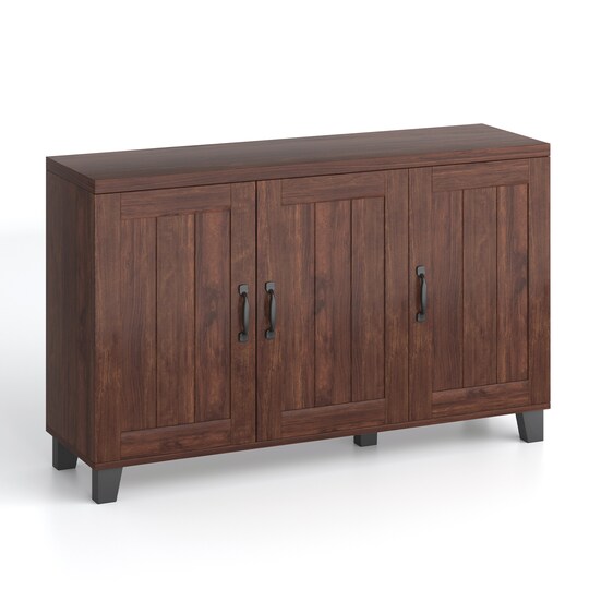 Slickblue; Coffee Bar Cabinet with 4-Tier Storage, 45" Sideboard Buffet Cabinet with Adjustable Shelves, Anti-Tip Devices, Dining Room Entryway Storage, Whitewashed Oak; Category:Cabinets, Chests & Shelving; Image:1